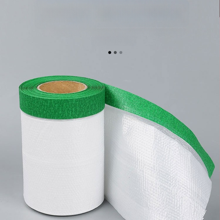 Maszkoló fólia dekorációhoz és autójavításhoz, vastagság 0.6–0.7 mm, papír+PE film, vízbázisú ragasztó, szélesség 55/90/110/220 cm, hossz 10/16 m