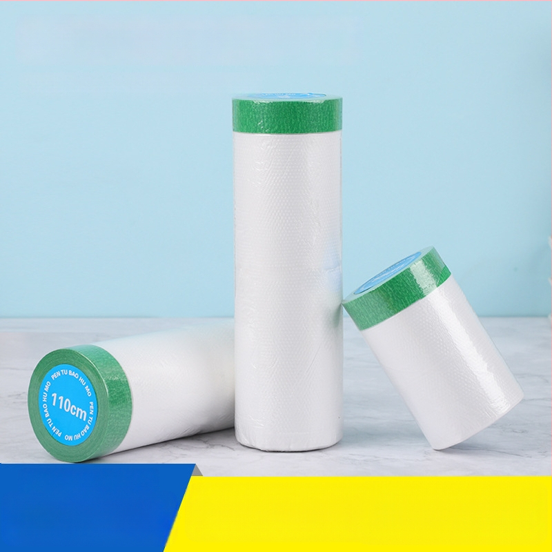 Külső fal maszkfilm elektrostatikus tapadással – PE, erős viszkozitás, közepes vastagság, beltéri felhasználás bútorok porvédelemére és autófestésre