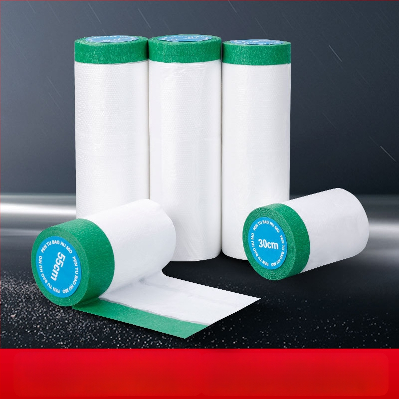 Külső fal maszkfilm elektrostatikus tapadással – PE, erős viszkozitás, közepes vastagság, beltéri felhasználás bútorok porvédelemére és autófestésre