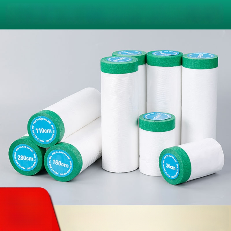 Külső fal maszkfilm elektrostatikus tapadással – PE, erős viszkozitás, közepes vastagság, beltéri felhasználás bútorok porvédelemére és autófestésre