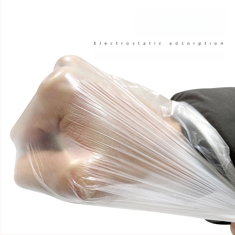 Egyszer használatos, átlátszó maszkoló fólia autófestéshez és bútorfelújításhoz, PE anyag, 7,5 μm, 95% fényáteresztés, nyomásérzékeny ragasztó, magas viszkozitás