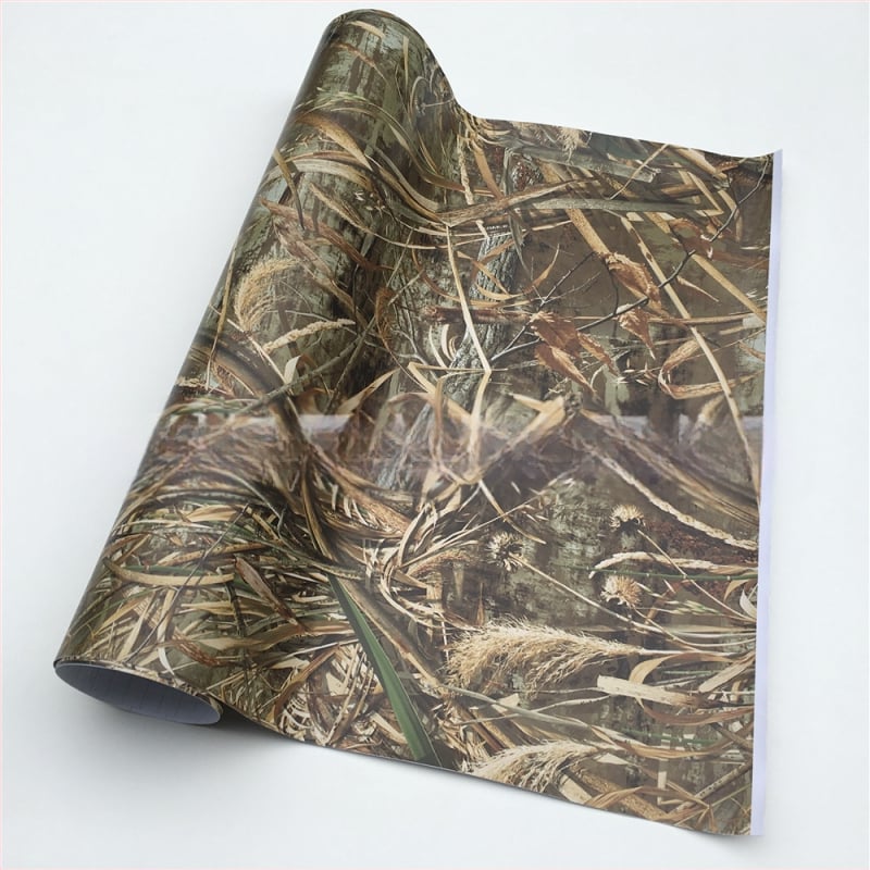 Film camuflaj pentru schimbarea culorii mașinii, PVC, autoadhesiv, personalizabil, model camuflaj.