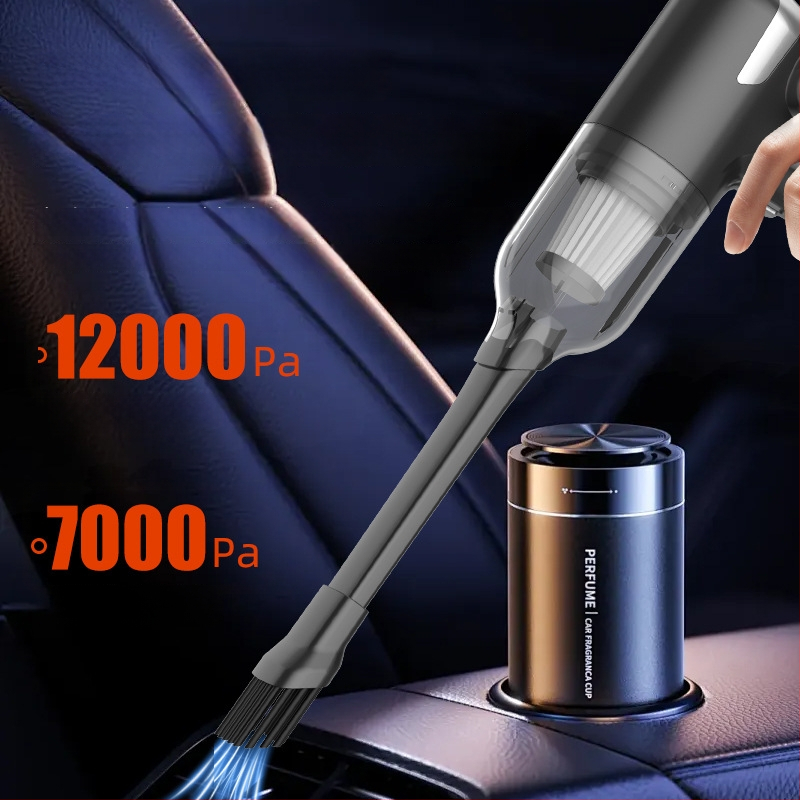 Χειροκίνητη ασύρματη σκούπα αυτοκινήτου με μοτέρ χωρίς ψήκτρες 120W, ισχυρή αναρρόφηση 11.000 Pa και μπαταρία 4000 mAh