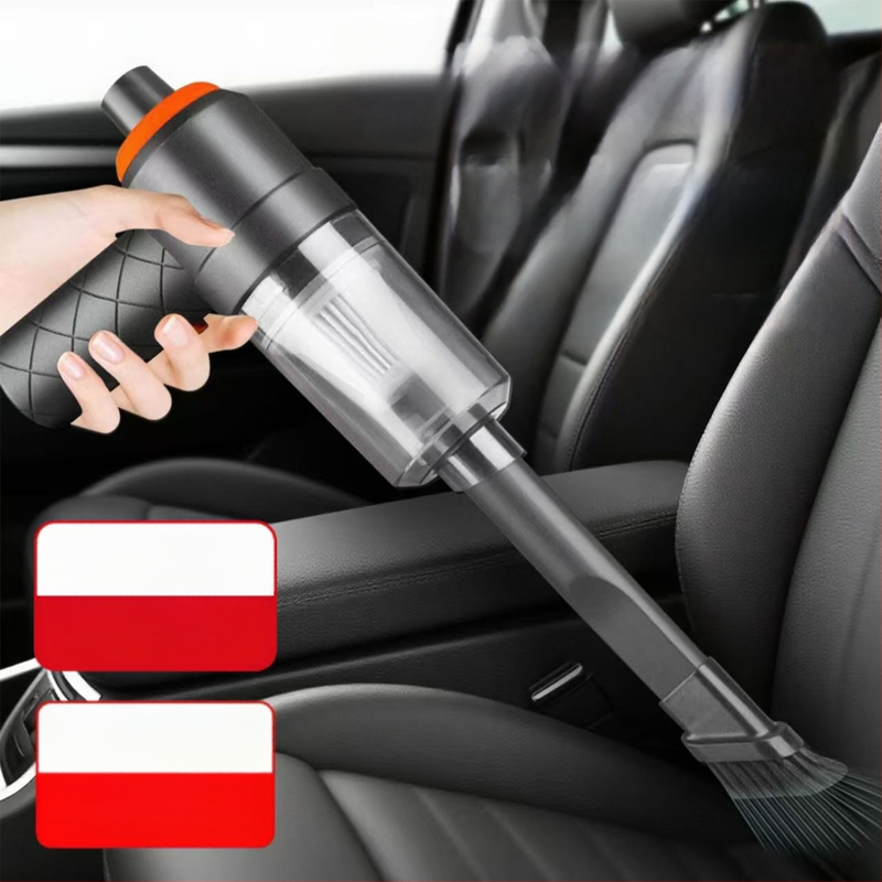 Ασύρματο χειροκίνητο σκουπάκι αυτοκινήτου με δυνατότητα φύση-αναρρόφησης, 65 W, 6000 Pa, επαναφορτιζόμενο