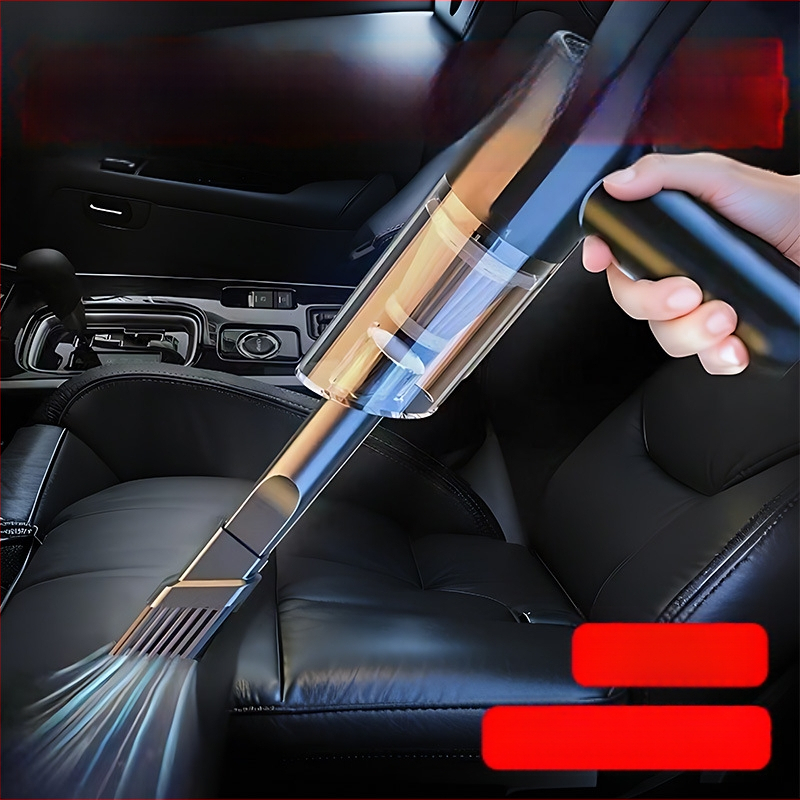 Χειροκίνητος φορητός απορροφητήρας αυτοκινήτου — Ασύρματη φόρτιση, Ισχυρή απορρόφηση 20000 Pa, 65W, χωρίς καλώδια, Λειτουργία φουσκώματος