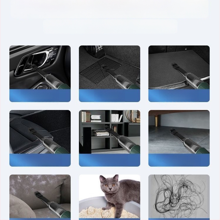 Haoyi belaidis dulkių siurblys – automobiliui ir namams, 90 W, 11000 Pa, įkrovimas, oro pūtimo funkcija