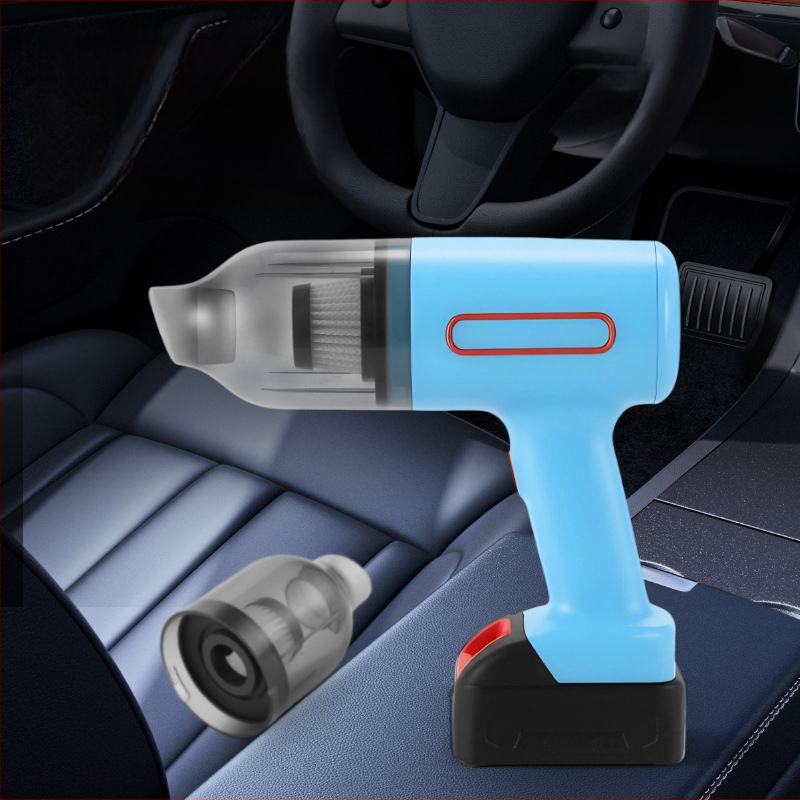 Nešiojamas rankinis dulkių siurbimo įrenginys automobiliui ir namams, 12V, 90W, 9000Pa, įkraunamas, belaidis