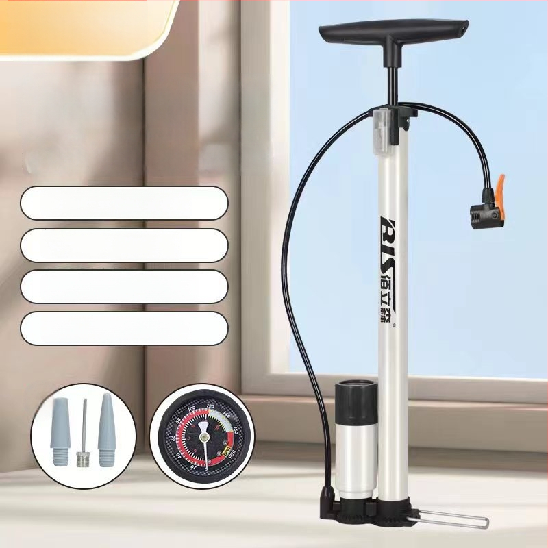 Rankinė aukšto slėgio oro pompa dviratininkams, automobiliams ir kamuoliams — modelis MN-8668, ketaus korpusas, 160 psi