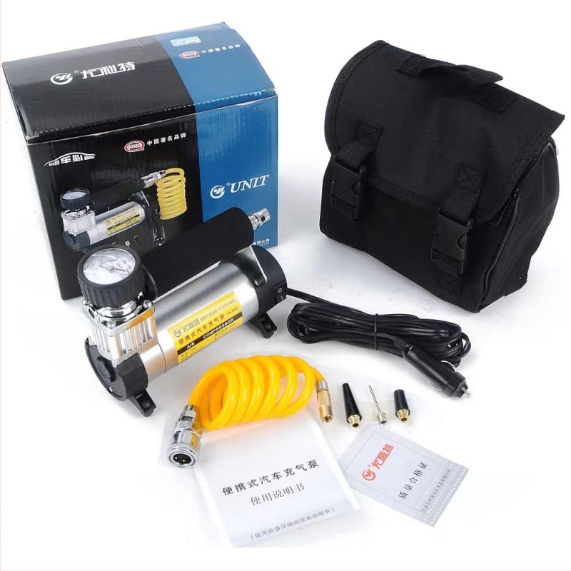 Ulite YD-3035A Nešiojama automobilių oro pompa, metalo vieno cilindro konstrukcija, 12V, 30 L/min