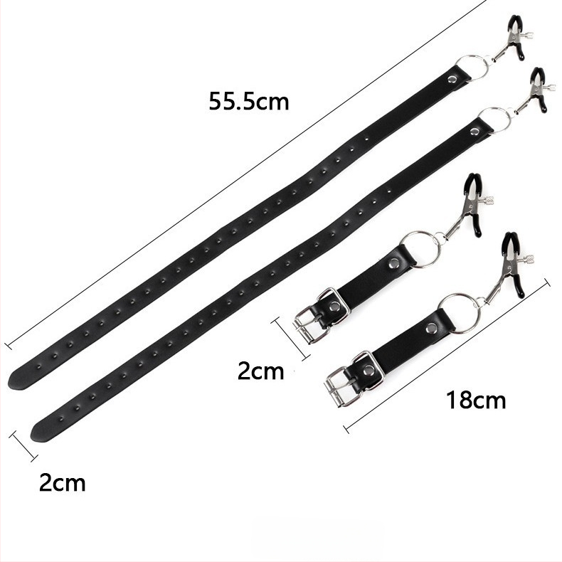 Кожена презрамка за чанта в европейски стил с четири клипси, регулируема дължина и кръстосан дизайн