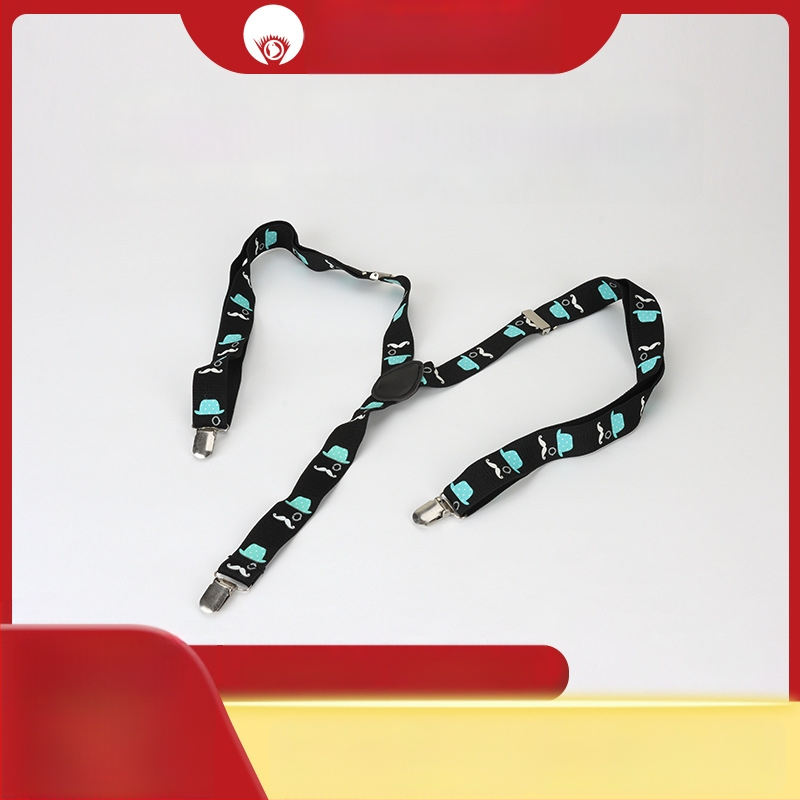 Унисекс триъгълни еластични презрамки за дрехи, полиестер, регулируема дължина, 3 клипа, ситопечат