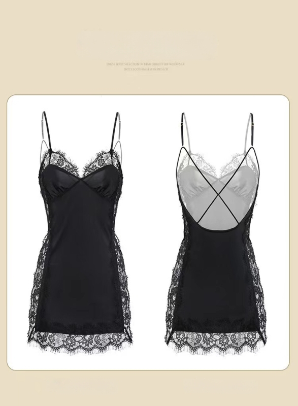 Mezginių naktinis chalatas su dirželiais, poliesterio audinys, pagrindinio audinio santykis mažiau nei 30%, 2023 m. pavasaris