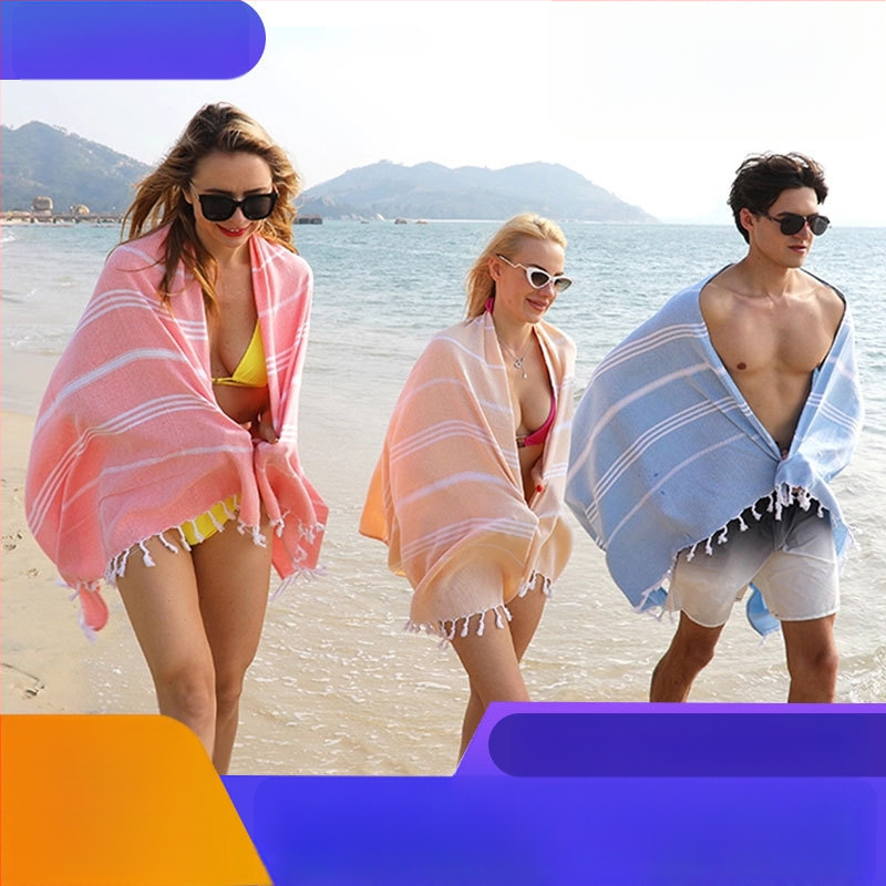 Poliesterio–medvilnės paplūdimio rankšluostis, 300–400 g, paprastas audimas, 21 siūlų, pritaikomas