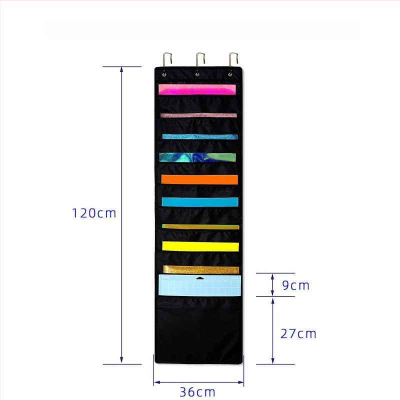 Tizenkamrás poliészter függő tároló, magazinok és dokumentumok számára