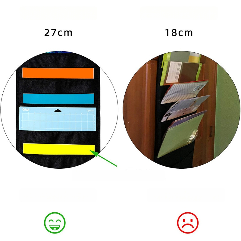 Tizenkamrás poliészter függő tároló, magazinok és dokumentumok számára