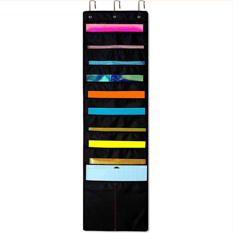 Tizenkamrás poliészter függő tároló, magazinok és dokumentumok számára