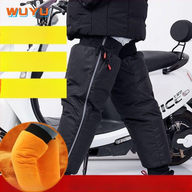 Kojų kelio apsaugos motociklams ir lauko dviračiams – fliso įdaila, atsparus vandeniui, žiemai šilti (Medžiaga: šilko pluoštas, universalus pritaikymas, blau)