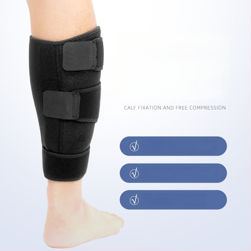 Spandex kvėpuojanti blauzdos apsauga su elastingu Velcro užsegimu, sportinė apsauga apatinės kojos dalies