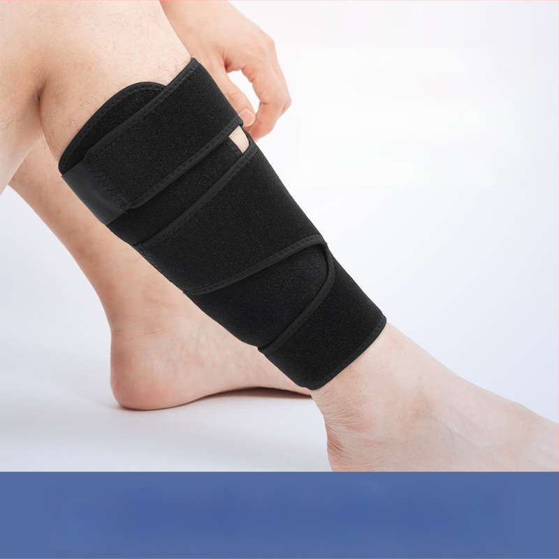 Spandex kvėpuojanti blauzdos apsauga su elastingu Velcro užsegimu, sportinė apsauga apatinės kojos dalies