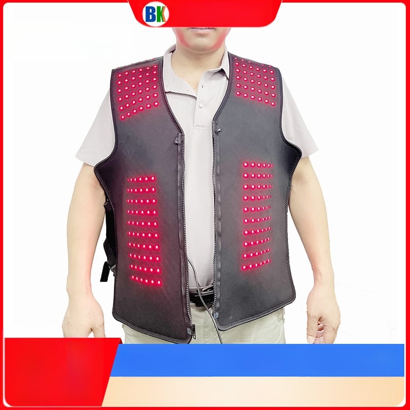 Raudonosios šviesos terapijos liemenė su infraraudonųjų spindulių šildymu kaklo stuburo ir pečių zonai, 12V, 6W, 45–65°C, 3 pakopų temperatūros reguliavimas