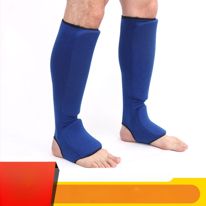 Protecții tricotate pentru gambă pentru Taekwondo și arte marțiale — spumă EVA, material bumbac-EVA, protecție pentru partea inferioară a piciorului