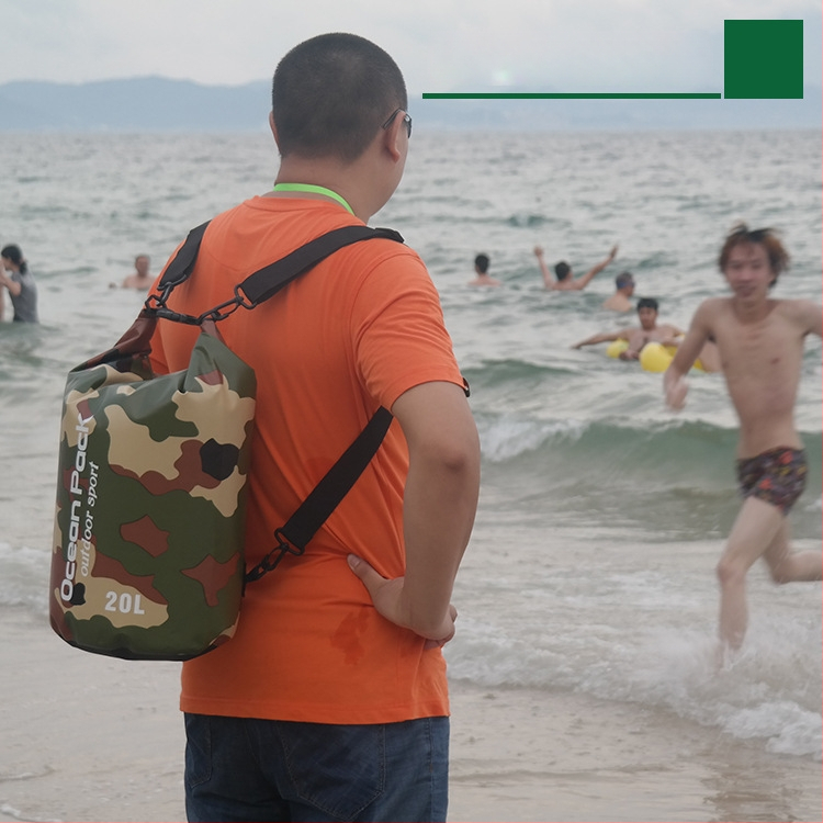 Fun Line PVC tinklinis vandeniui atsparus baro krepšys – paprastas išvaizdos stilius, talpa 2–30 L, logotipo spaudinio galimybė, tinkamas paplūdimiui, žygiams ir lauko veiklai