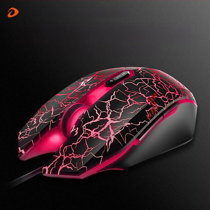 Daryo L.M125 laidinė žaidimų pelė - 7 mygtukai, 4000 DPI optinis jutiklis, ergonomiškas dizainas, USB