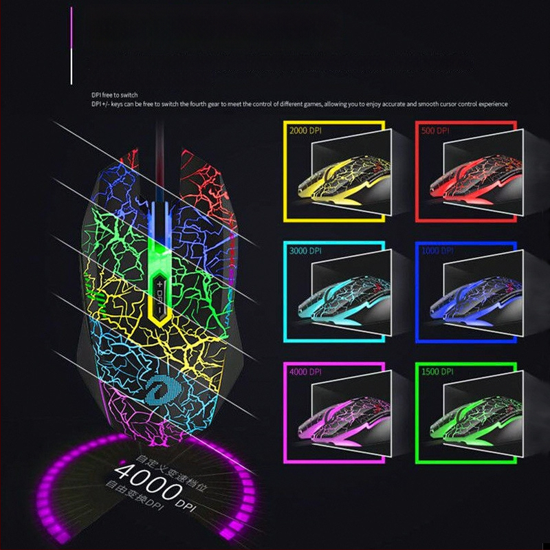 Daryo L.M125 laidinė žaidimų pelė - 7 mygtukai, 4000 DPI optinis jutiklis, ergonomiškas dizainas, USB