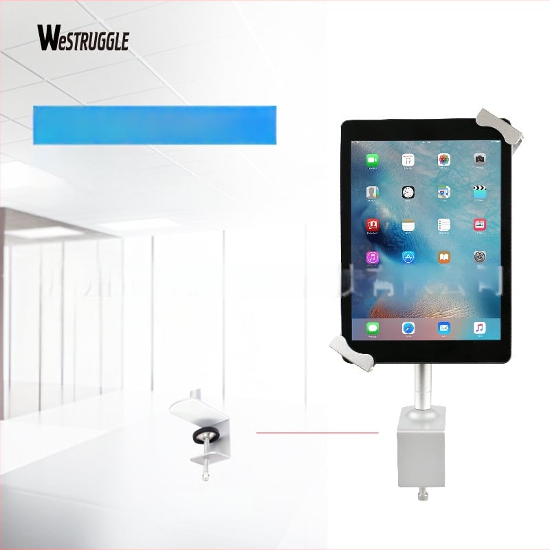 Laikiklis planšetiniam kompiuteriui su užraktu – stalinis reguliuojamas laikiklis iPad 2/3/4 ir iPad Mini – metalinė konstrukcija, svoris 1,1 kg