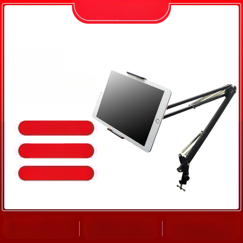 Mankas stalinis laikiklis telefonui/tabletei, 360° metalo cantilever, sulankstomas teleskopinis strypas, suderinama su iPad, transliacijoms