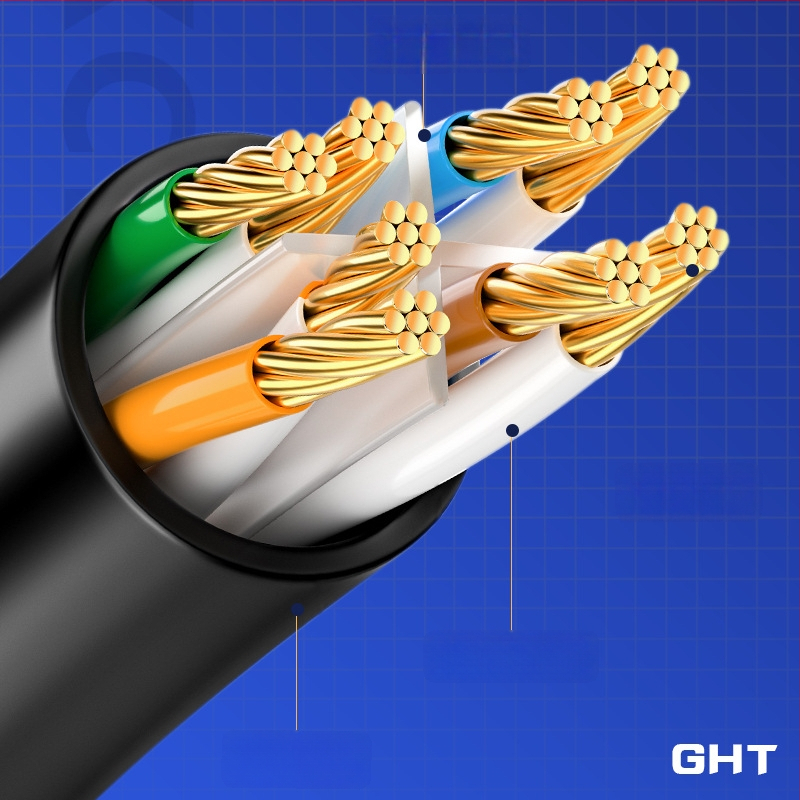 CAT6 неекраниран Ethernet кабел, гигабитов RJ45 вътрешен мрежов патч кабел за компютър
