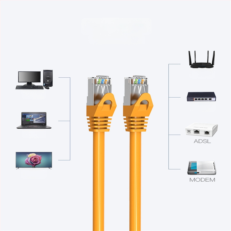 Weixun VPC6SSTP-Y 8-žilni Cat6a dvostruko ekranirani gigabitni patch kabel RJ-45