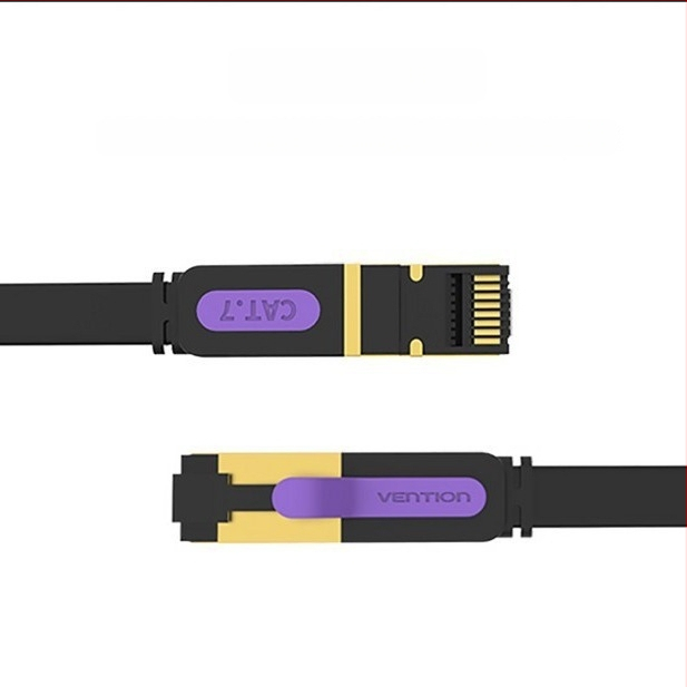 Weixun CAT7 plosnati mrežni kabel, čist bakar, oklopljen, za unutarnju i vanjsku upotrebu, brzina do 10 Gbps, duljina 0,5–20 m
