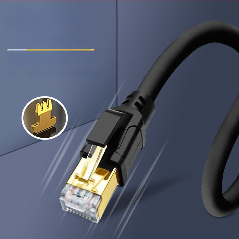 D-Sunty CAT8 Ethernet kabel visoke brzine, čista bakrena, dvostruko oklopljen, ekološki materijali