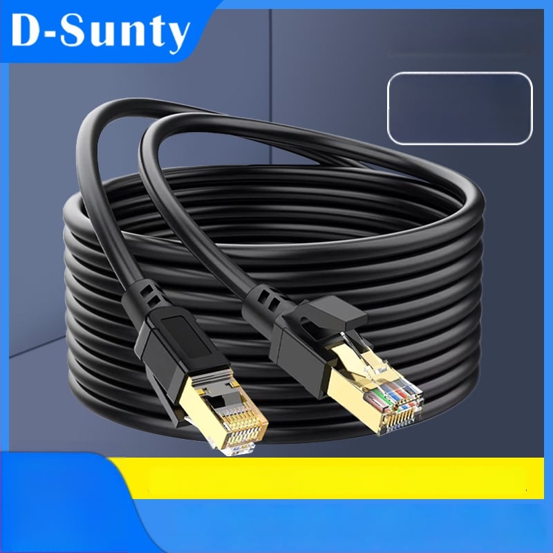 D-Sunty CAT8 Ethernet kabel visoke brzine, čista bakrena, dvostruko oklopljen, ekološki materijali