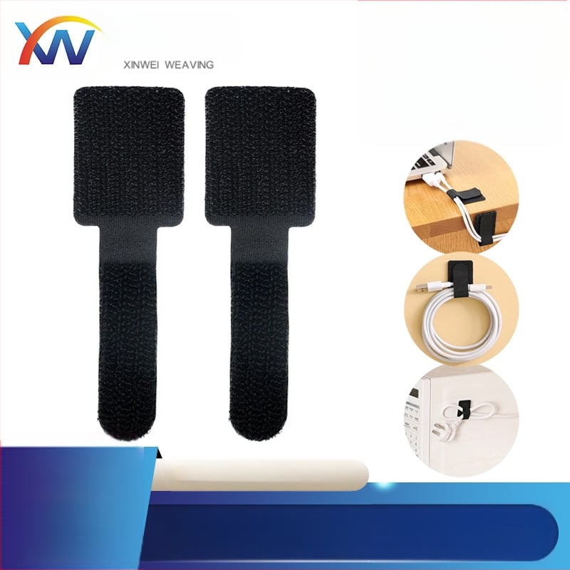 Ragasztó Velcro kábelrendező számítógép-kábelekhez, Xinwei kevert anyag, asztali kábelvezető