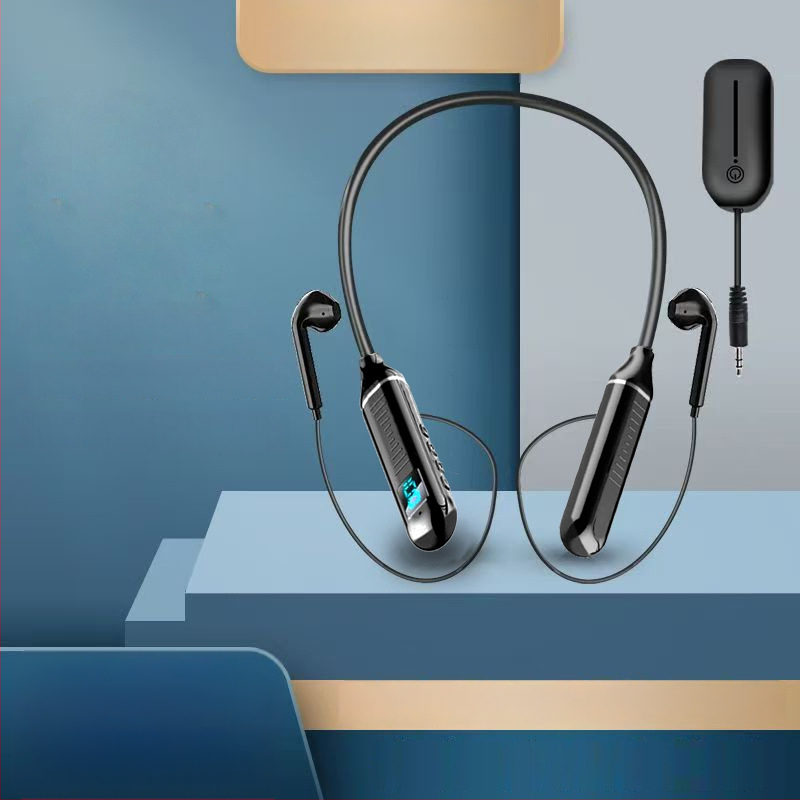 Bezvadu monitoru ausu austiņas ar kakla karājuma dizainu tiešraidei | 3,5 mm ligzda, 50 Hz–18 kHz, 32 Ω, bez mikrofona