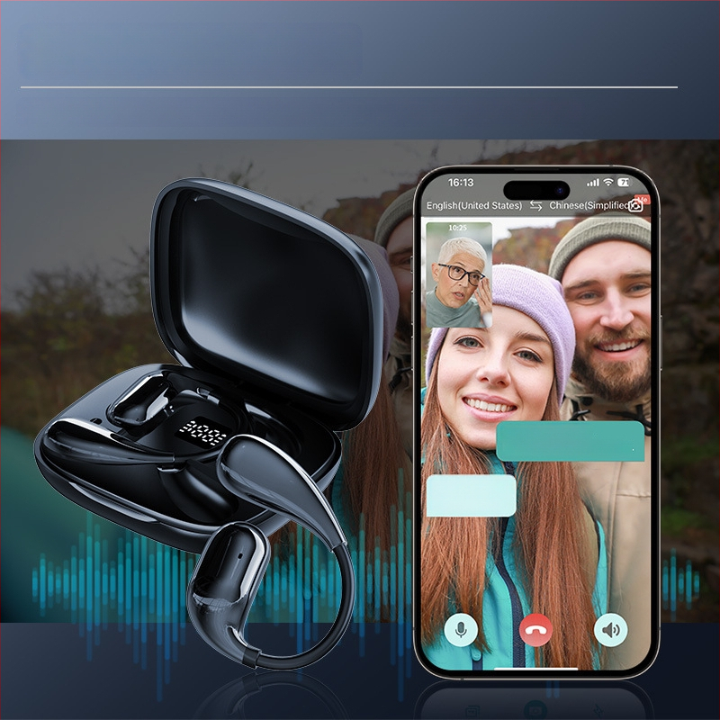 V16 Tõlkekõrvaklapid Bluetooth 4.0, USB 3.0, 200 mAh, ühilduvad iOSi ja Androidiga