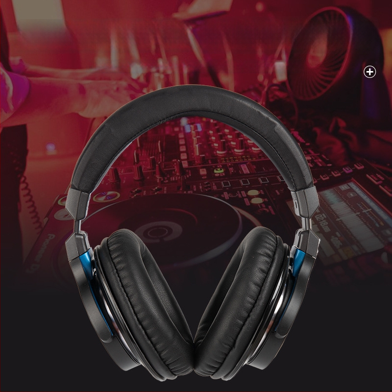 Vadu DJ monitoringa ausiņas ar 50 mm skaļruņiem, 32 Ω pretestība, 3,5 mm spraudnis, 3 m kabelis, saliekamās