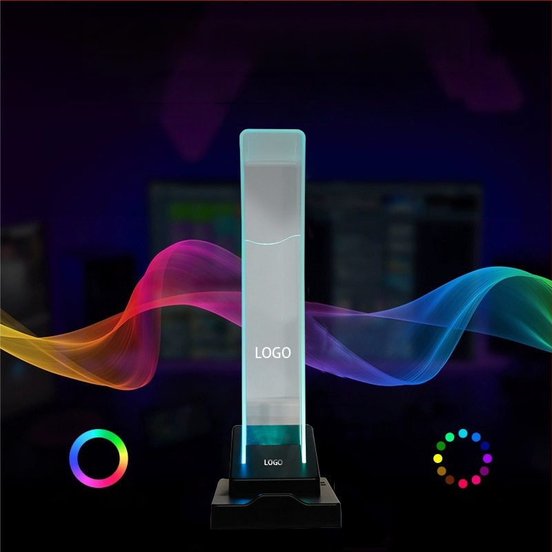 Višefunkcijski držač za slušalice i telefon, prozirna RGB LED rasvjeta, 2-u-1 gaming LED prikazni stalak i skladište