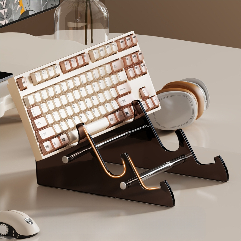Stalo klaviatūros rodymo laikiklis su akrilo rankena, belaidėms mechaninėms klaviatūroms saugojimui, modelis 2357393523336544640, pritaikomas