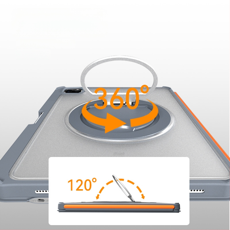 Bluetooth klaviatūros dėklas iPad Pro 11 (2–4 kartos) ir iPad Air 11 (M2) 2024, su 360° besisukančiu stendu