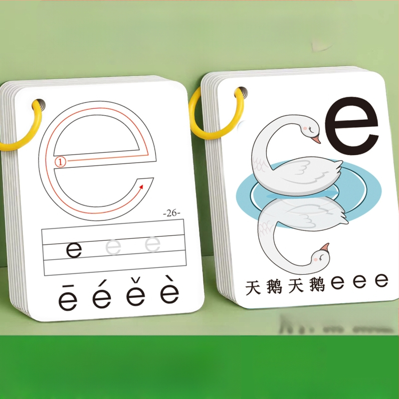 Pinyin kártyák a korai olvasáshoz, papíralapú, 4–6 éveseknek