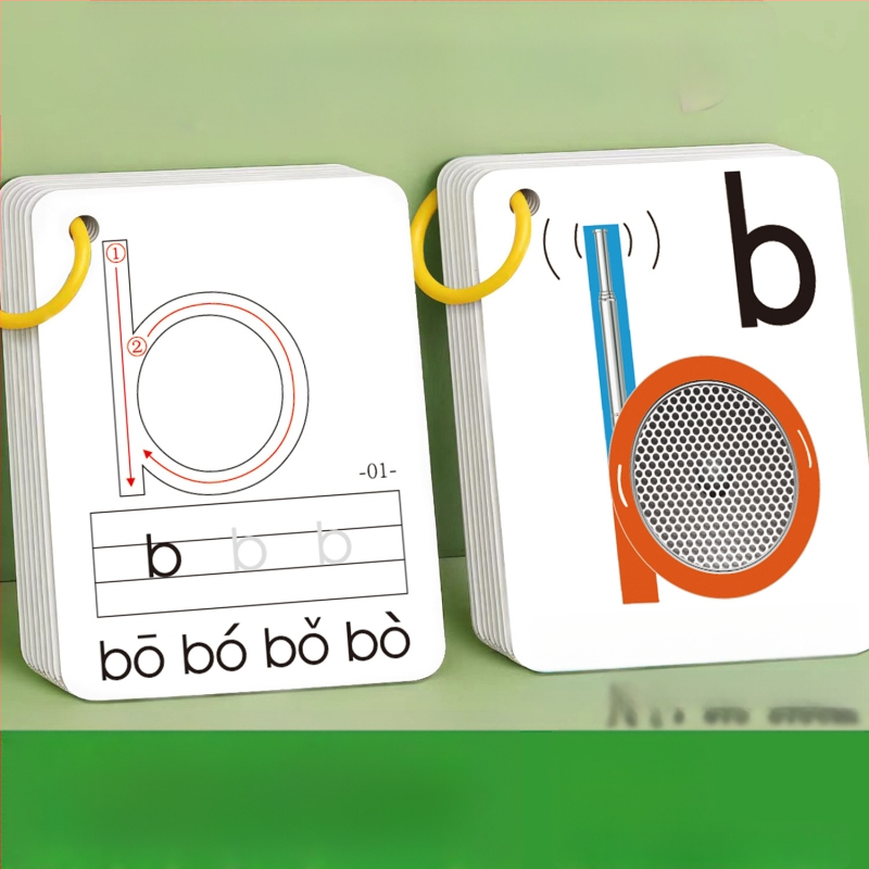 Pinyin kártyák a korai olvasáshoz, papíralapú, 4–6 éveseknek