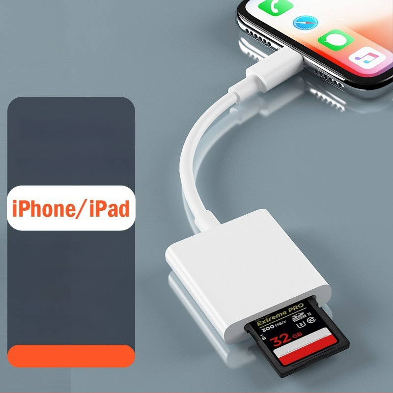 SD kortelių skaitytuvas Apple Lightning ir USB-C įrenginiams, Yinhe BL-006, suderinamas su iPad, iPhone, Android telefonais ir asmeniniais kompiuteriais