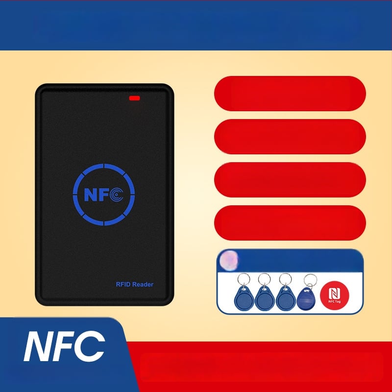 NFC skaitytuvas-rašytuvas su dekoderiu ir prieigos kortelių kopijavimu, modelis NFC-MF-LF, Card Workshop