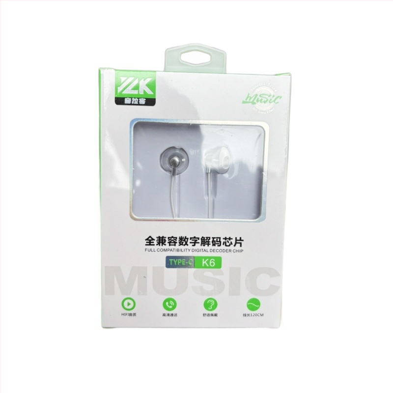 X27 căști cu fir Type-C, cu microfon, carcasă din metal, reglaj audio, compatibile Android