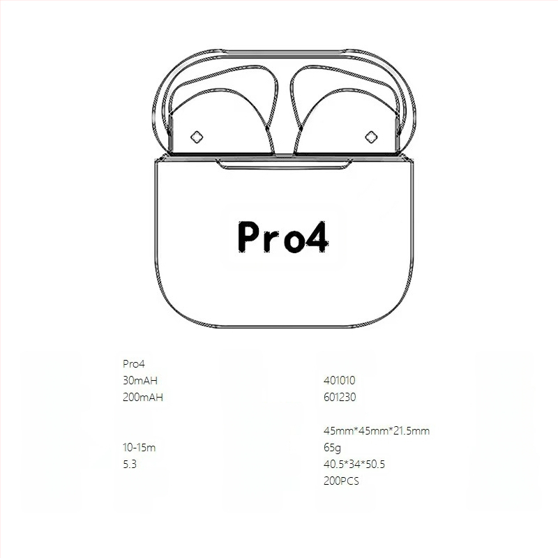 Belaidės Bluetooth ausinės, sportinio stiliaus (Bluetooth 5.3, 10 m nuotolis, In-ear stereo, dviejų pusių, iki 4 valandų baterijos)