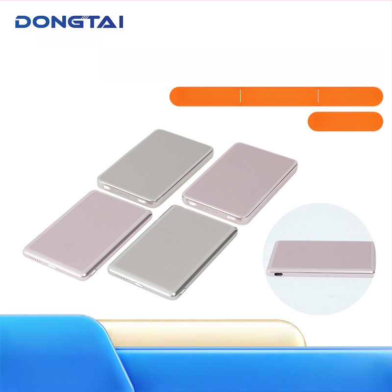 Carcasă de încărcare wireless din aliaj de aluminiu, 5000mAh, gravură laser, suprafață lucioasă-mată