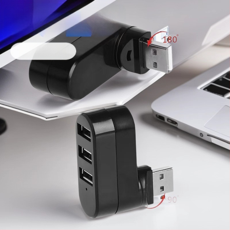 Okretni USB 2.0 hub s 3 porta za automobil, mini docking stanica